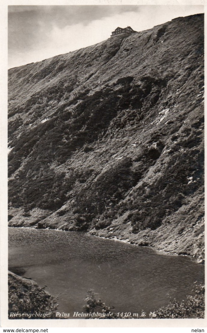 RIESENGEBIRGE-PRINZ HEINRICHBAUDE- VIAGGIATA 1933-REAL PHOTO - Sudeten