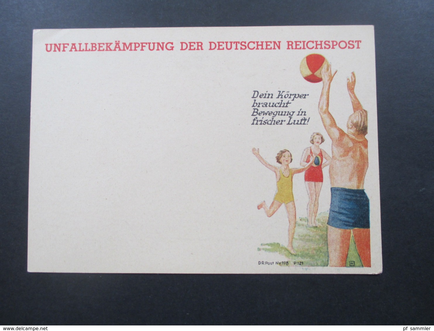 Deutsches Reich 1940er Jahre Private PK Unfallverhütung Der Deutschen Reichspost 2 Motive Bester Unfallschutz Ungebrauch - Storia Postale