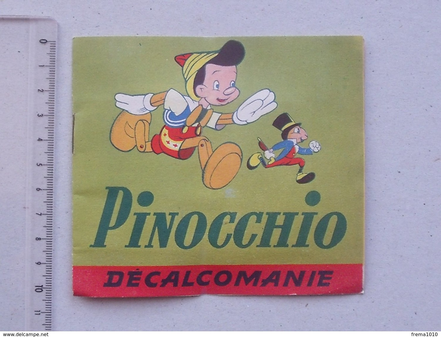 DECALCOMANIES Anciennes Walt DISNEY: PINOCCHIO Livret Avec 3 Volets Intérieurs - Marionnette GEPETTO Fée- JESCO Imagerie - Collections