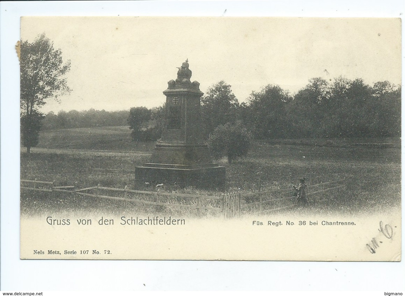 57-GRUSS VON DEN SCHLACHTFELDERN Metz NELS SERIE 107 N° 72-CHANTRENNE - Sonstige & Ohne Zuordnung