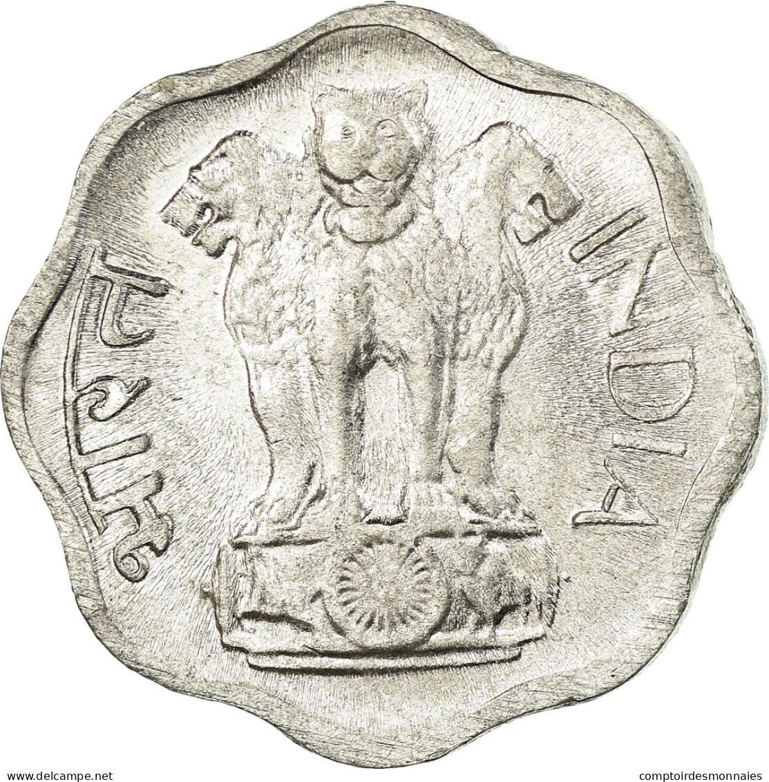 Monnaie, INDIA-REPUBLIC, 2 Paise, 1974, TTB, Aluminium, KM:13.6 - Inde