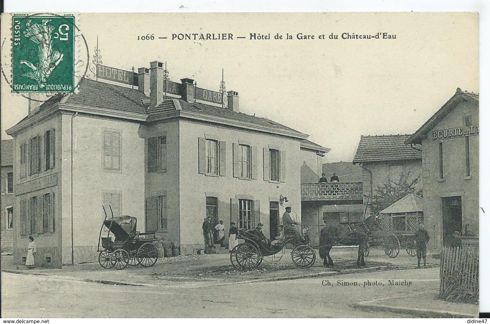 PONTARLIER - Hôtel De La Gare Et Du Château D'eau - Pontarlier