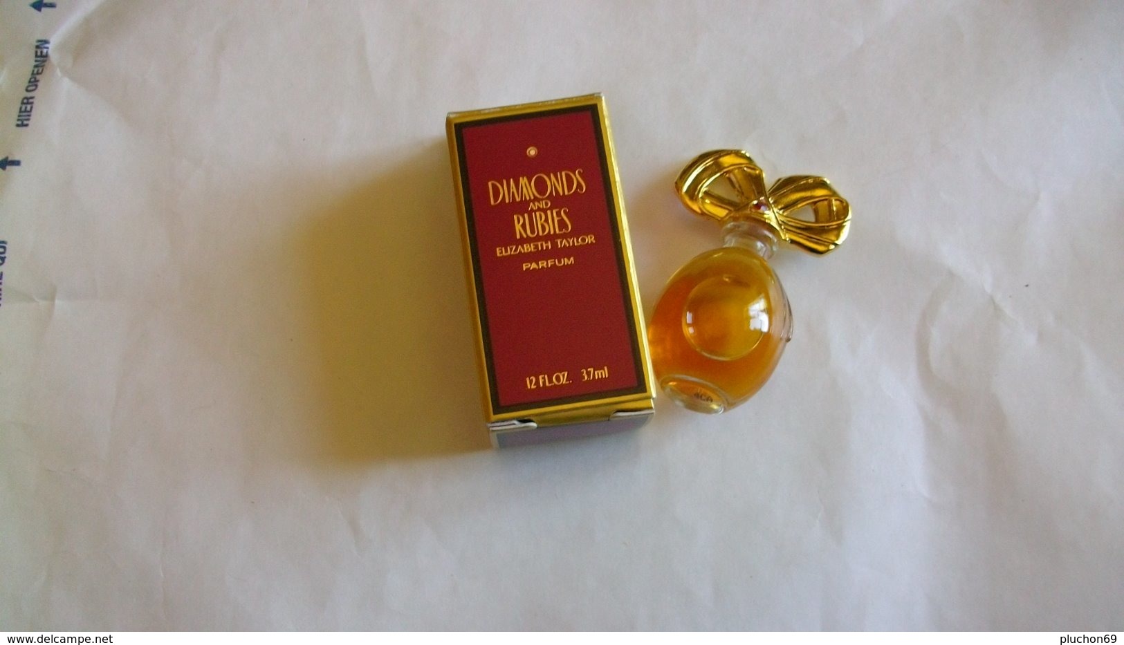 Miniature De Parfum  Liz Taylor  " Diamonds And Rubies   " Parfum - Miniatures Femmes (avec Boite)