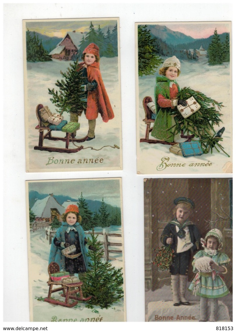 20 Oude Wenskaarten Met Kindjes,meeste Geschreven En Afgestempeld Begin 1900 - 5 - 99 Postcards