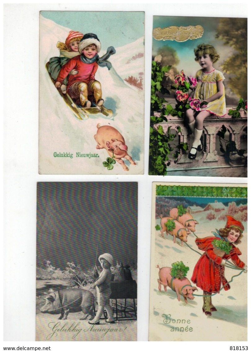 20 Oude Wenskaarten Met Kindjes,meeste Geschreven En Afgestempeld Begin 1900 - 5 - 99 Postcards