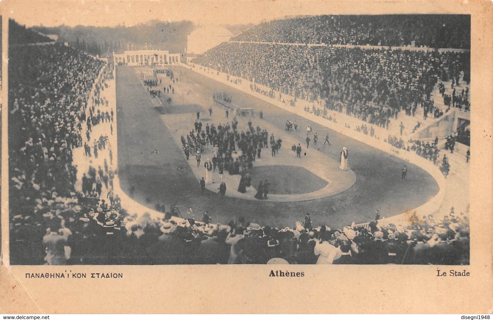 M08624 "ATHENES - PANATHINAIKOS STADION " ANIMATA - STADIO -CART. ORIG.  NON SPED. - Grecia