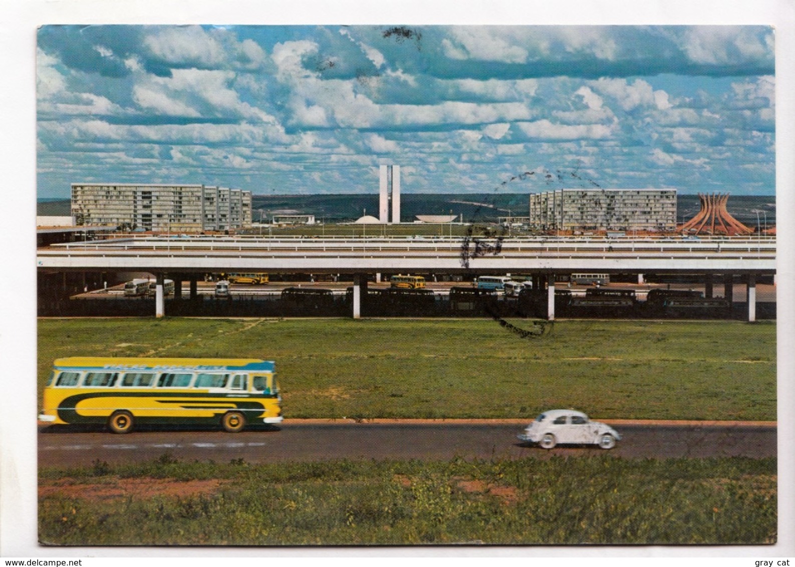 BRASIL TURISTICO, Brasilia, Vista Panoramica Da Cidade, Panoramic View Of The City, 1969 Used Postcard [23500] - Brasilia