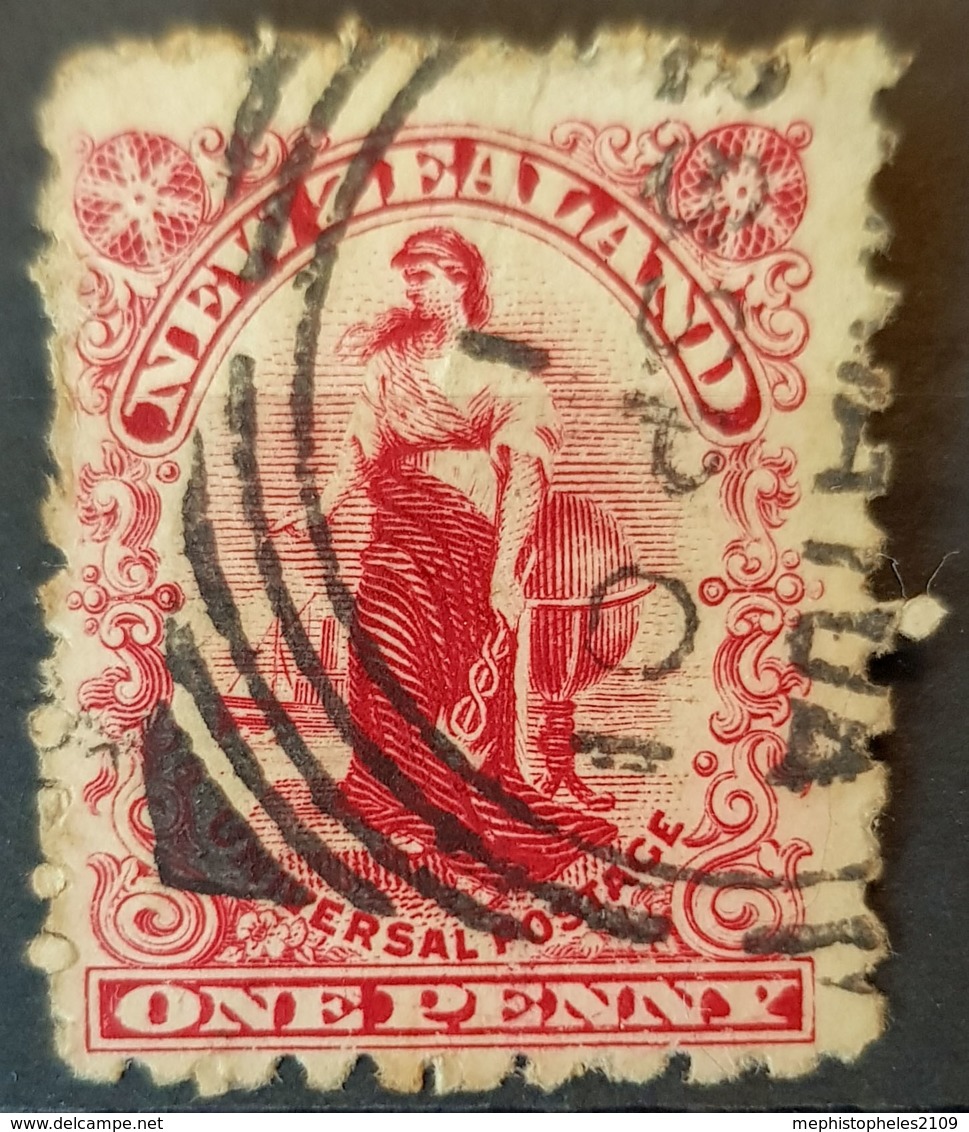 NEW ZEALAND 1901 - Canceled - Sc# 99 - 1p - Used Stamps