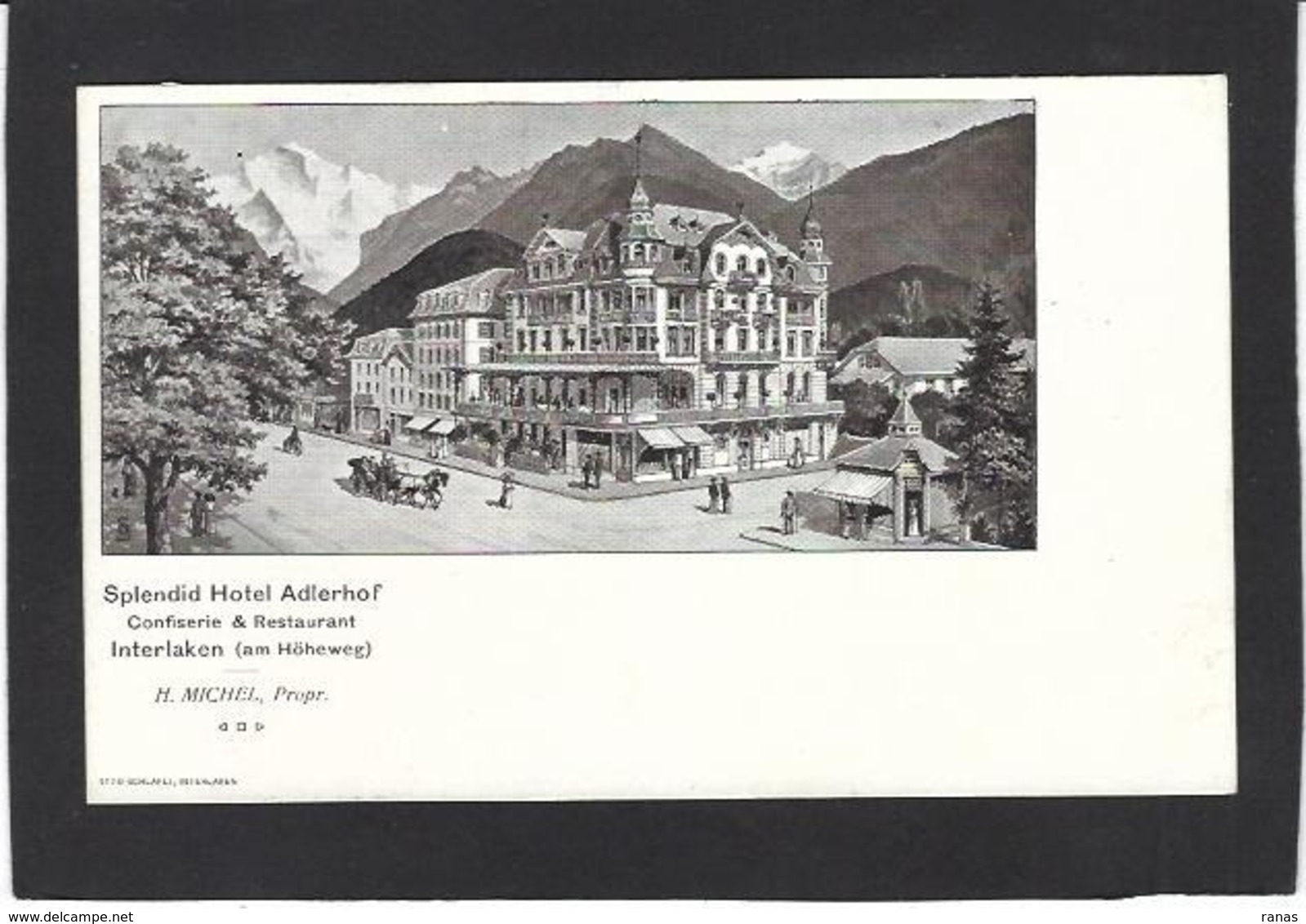 CPA Suisse Helvétia Schweiz Svizzera Non Circulé Hôtel Interlaken - Interlaken
