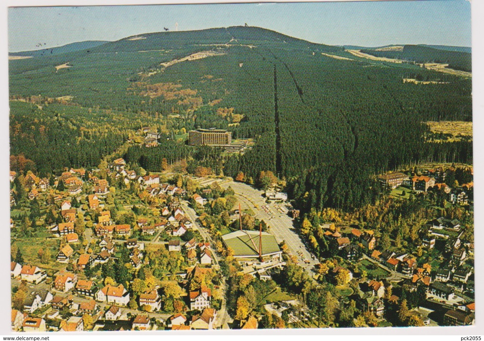 Braunlage Mit Eisstadion,Seilbahn Und Wurmberg Luftaufnahme Gelaufen 1981( AK 121 ) - Braunlage