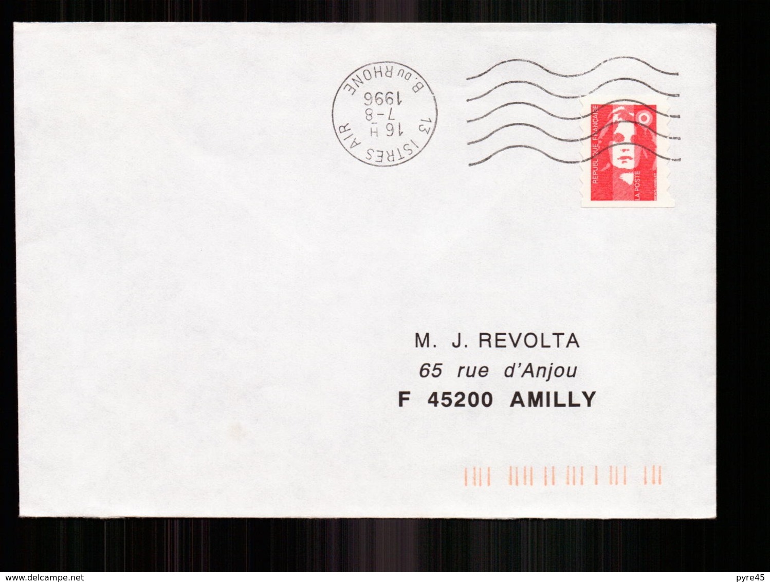 Enveloppe Du 7 Août 1996 De Istres Pour Amilly - 1961-....