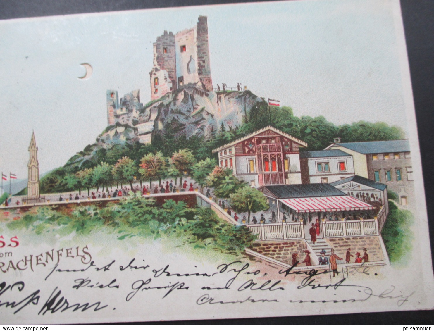 AK 1901 Lithografie / Künstlerkarte Gruss Vom Drachenfels Verlag W. Hagelberg AG Berlin - Souvenir De...