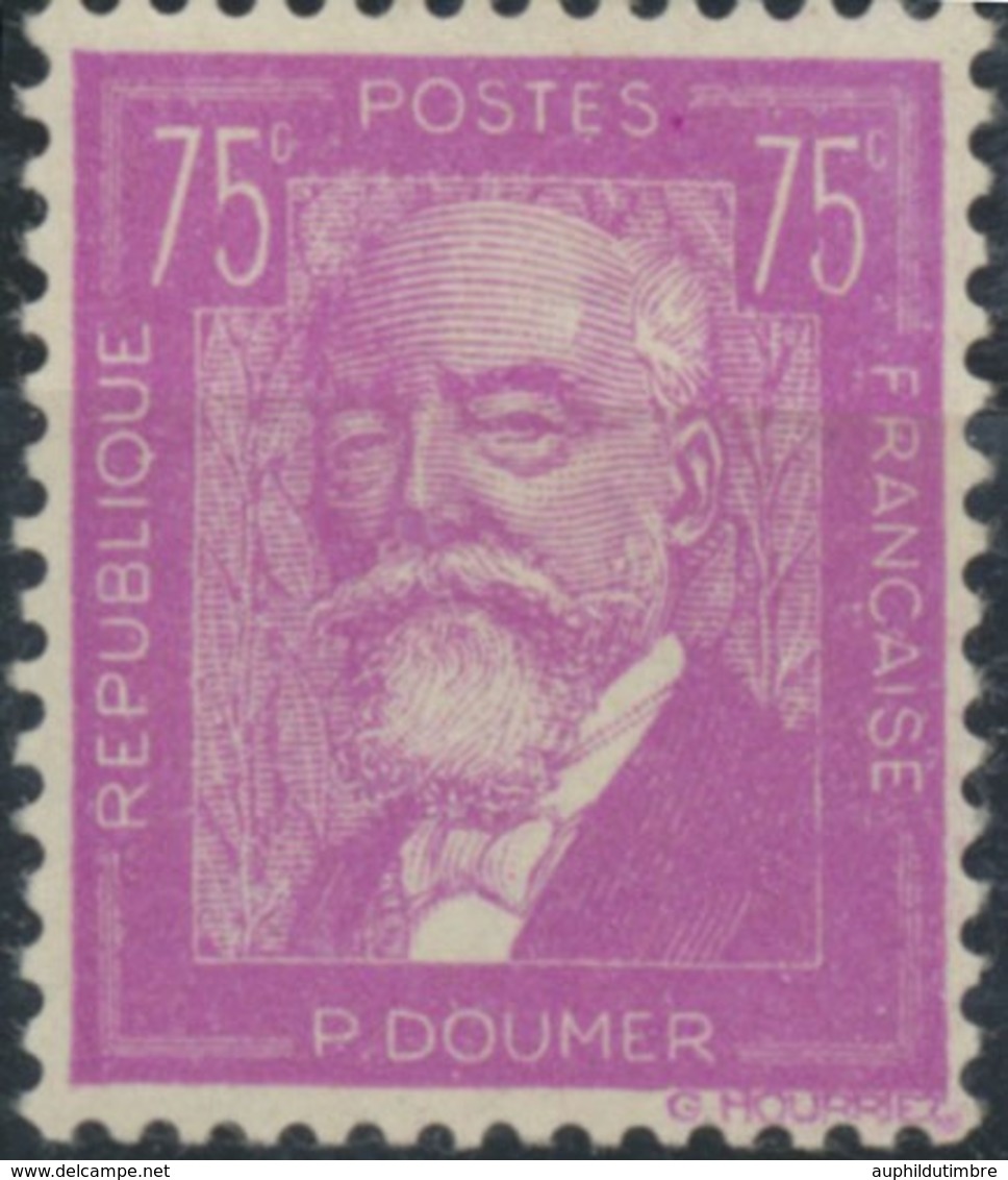 Célébrités. Paul Doumer (1857-1932) 75c. Lilas Neuf Luxe ** Y292 - Nuevos