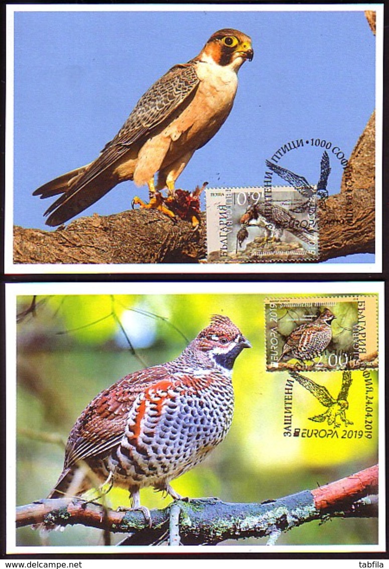 BULGARIA \ BULGARIE - 2019 -  Europa-SEPT - Oiseaux Protégés  - 2 MC  Tir.10 Exe.  Rare - Autres & Non Classés