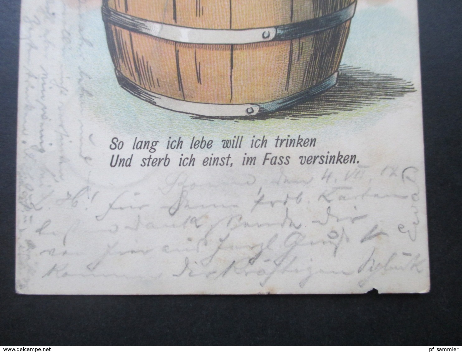 AK 1902 Künstlerkarte Mann Badet Im Bierfass / Badet Im Bier! Verlag Von Ottmar Zieher, München. Prosit! - Hotels & Gaststätten
