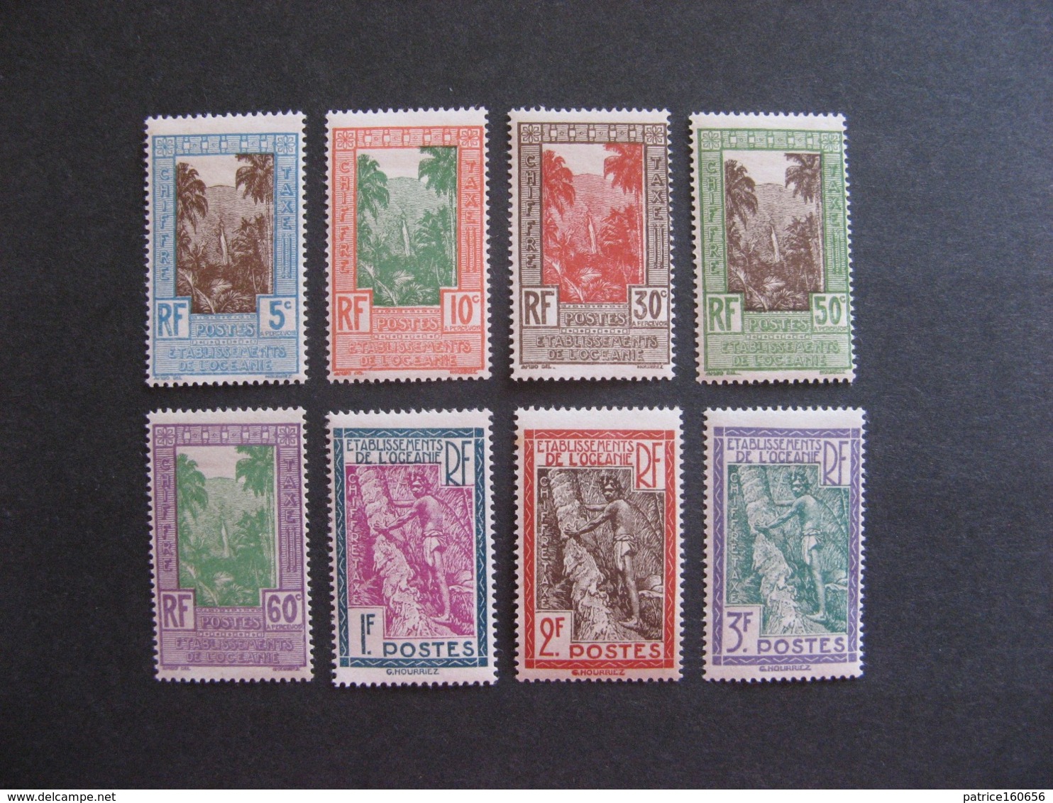 A). Etabl. De L'OCEANIE:  TB Série De Timbres-Taxe N°10 Au N°17 , Neufs X . - Segnatasse