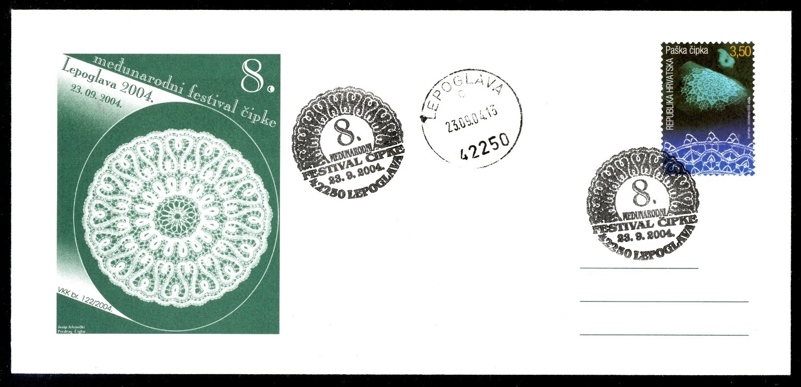 Croatia - Lace Festival In Lepoglava 2004, Dentelle, Postmark - Croatia