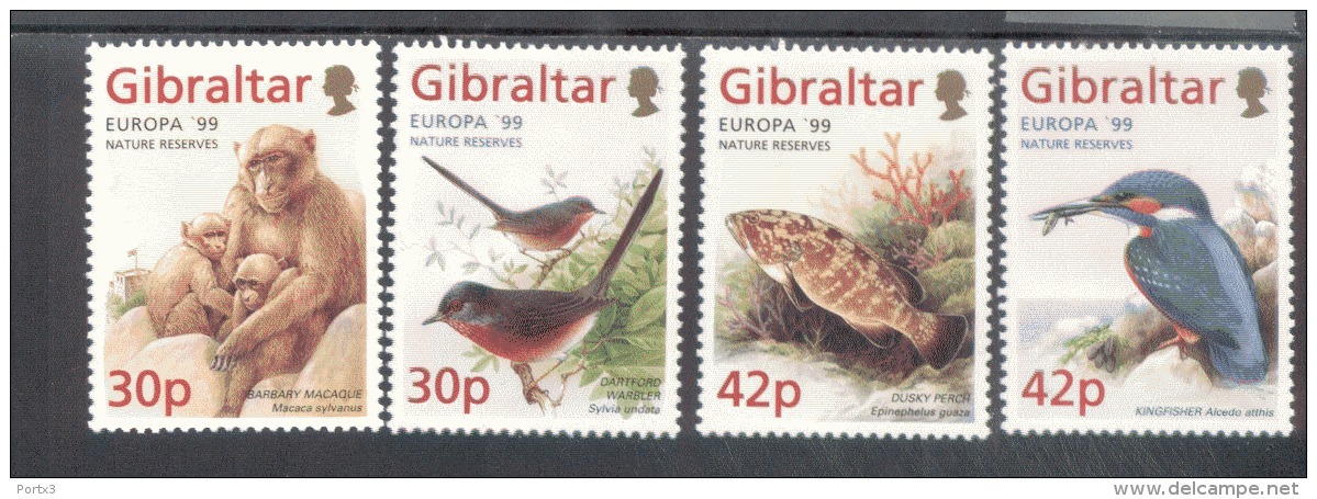 CEPT Natur - Und Nationalparks / Nature National Parks Gibraltar 852 - 855 ** Postfrisch, MNH, Neuf - 1999