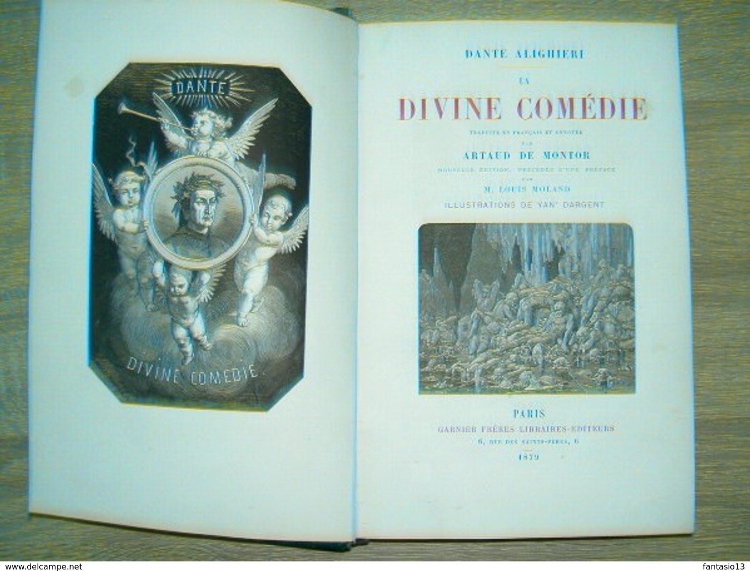 La Divine Comédie  Dante Alighieri  Traduite Par Artaud De Montor. Illustrée Par Yan'Dargent  1879 - 1801-1900