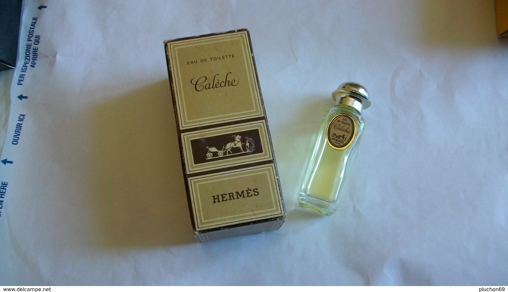 Miniature De Parfum Hermès    " Calèche   " Eau De Toilette Ancienne Boite  7 Ml - Miniatures Femmes (avec Boite)