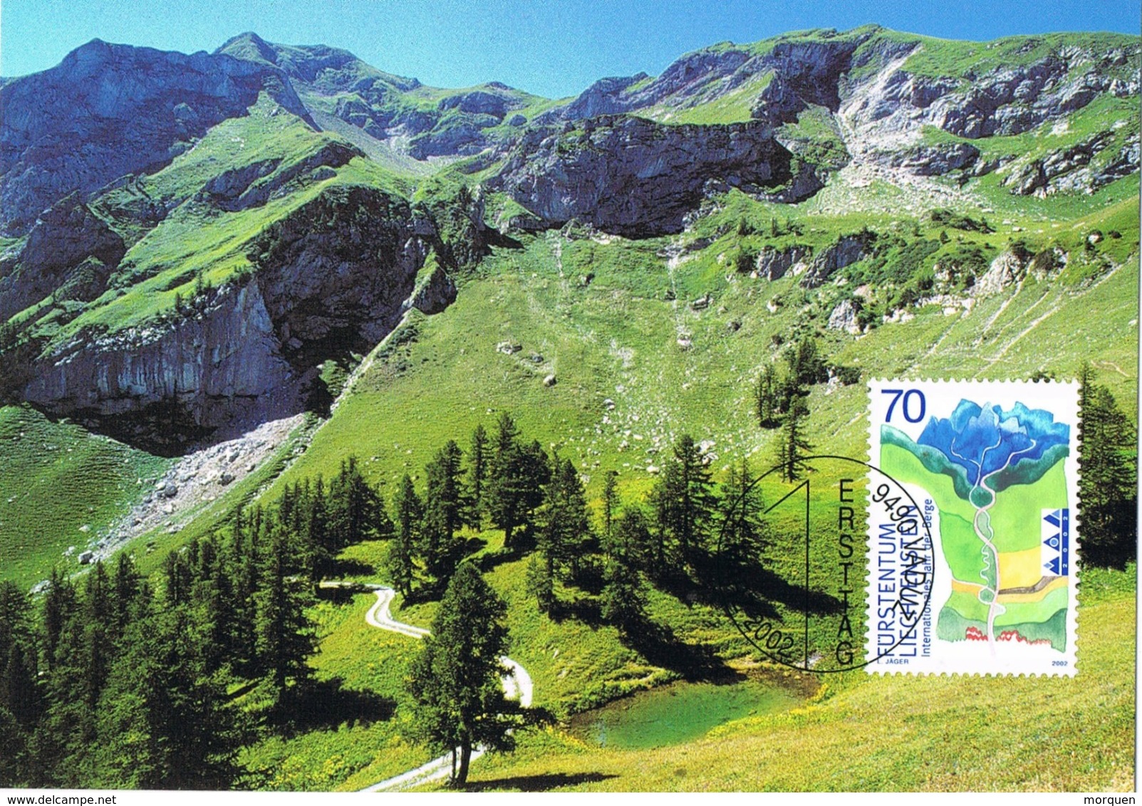 33889. Tarjeta Maxima VADUZ (Liechtenstein) 2002. International JARH Der BERGE - Cartoline Maximum