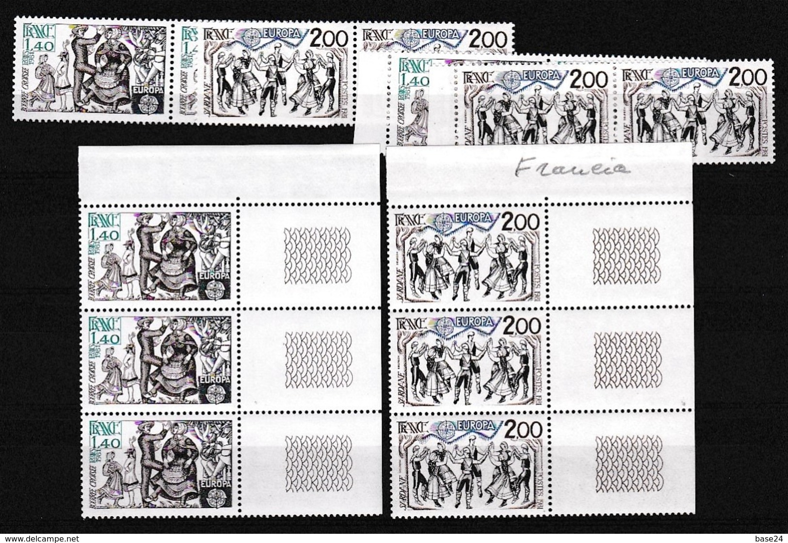 1981 Francia France EUROPA CEPT EUROPE 7 Serie Di 2v. MNH** - 1981