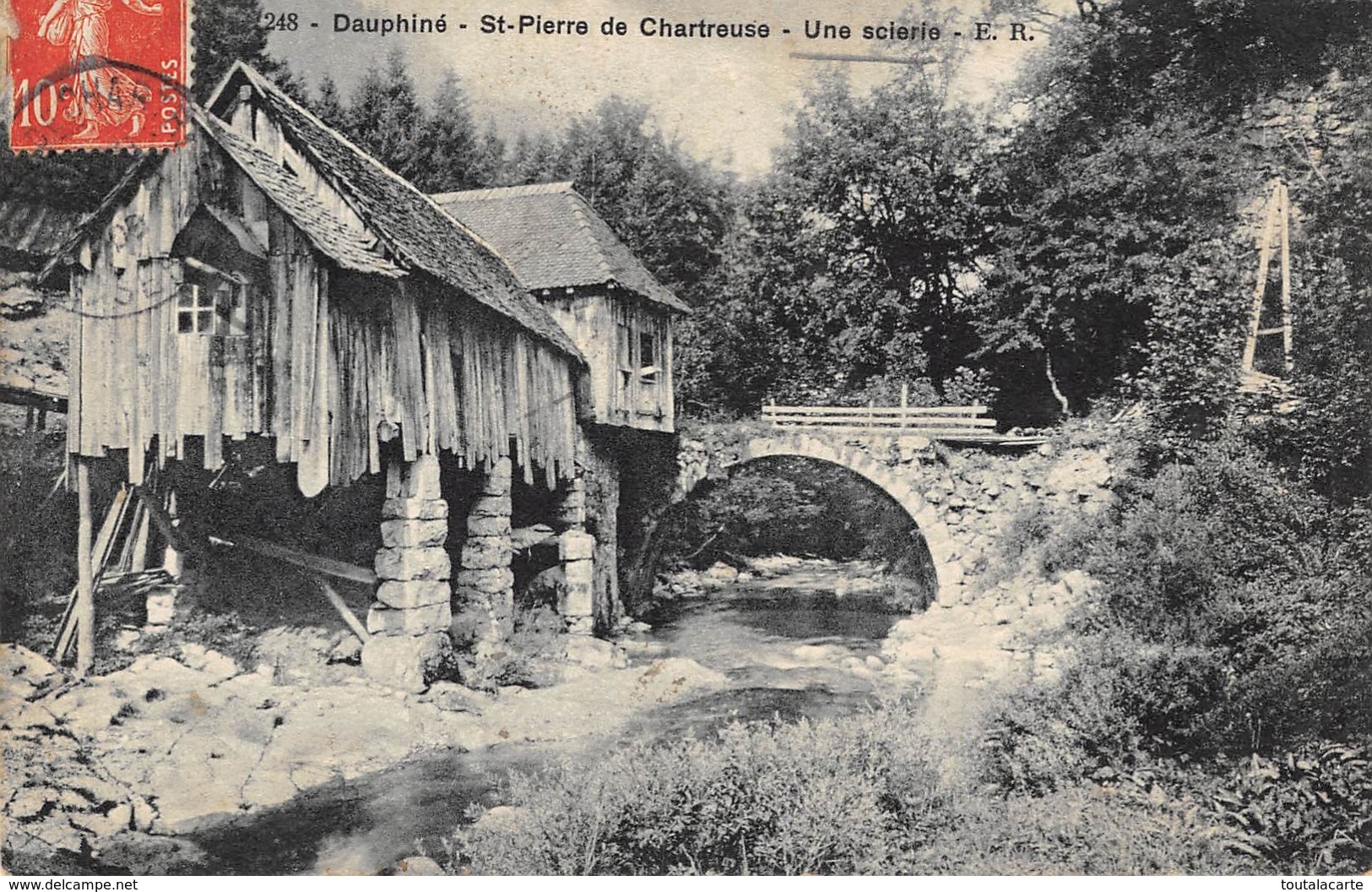 CPA 38 ST PIERRE DE CHARTREUSE UNE SCIERIE - Autres & Non Classés