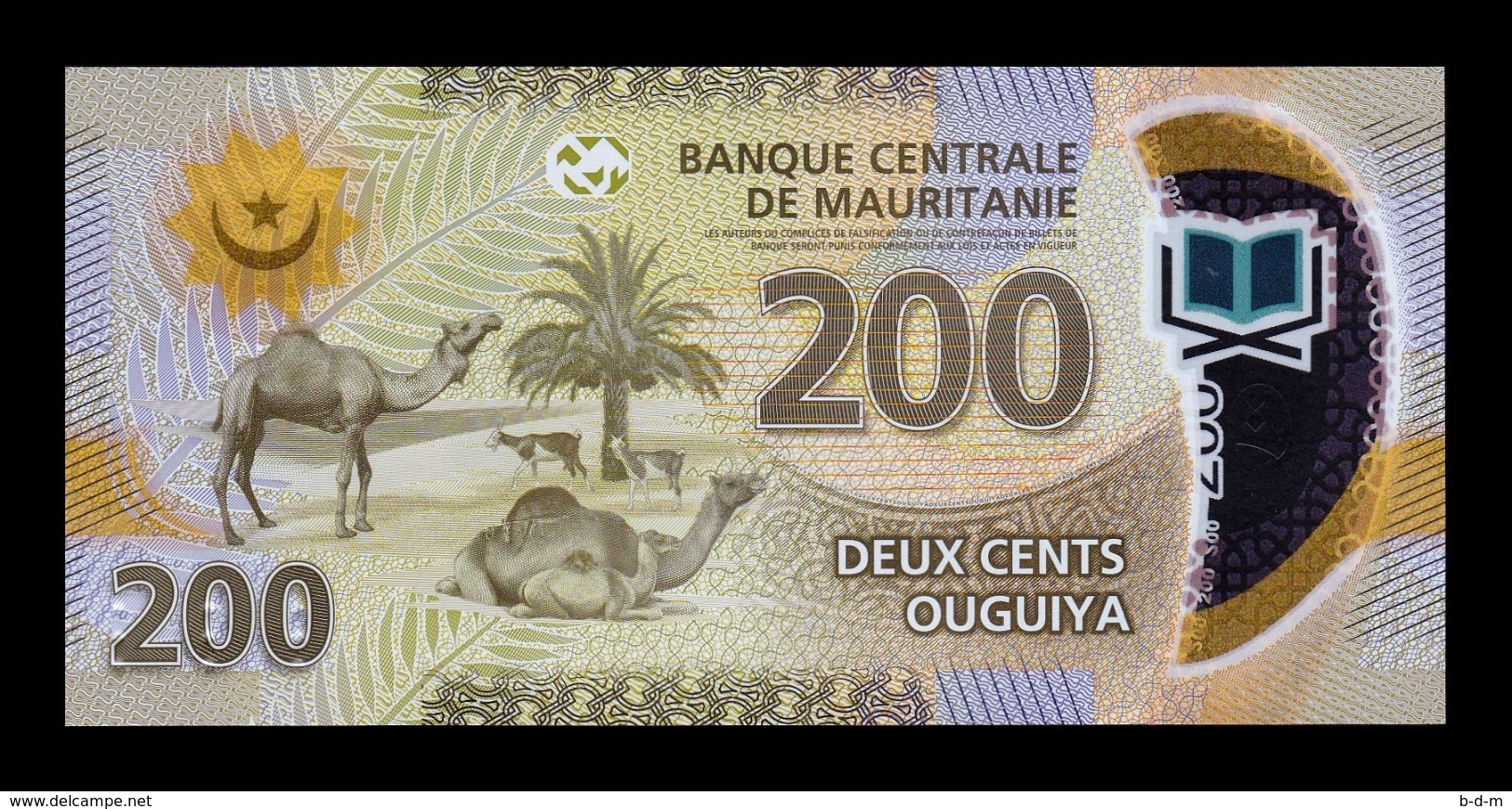 Mauritania 200 Ouguiya 2017 (2018) Pick 24 Polymer SC UNC - Mauritania