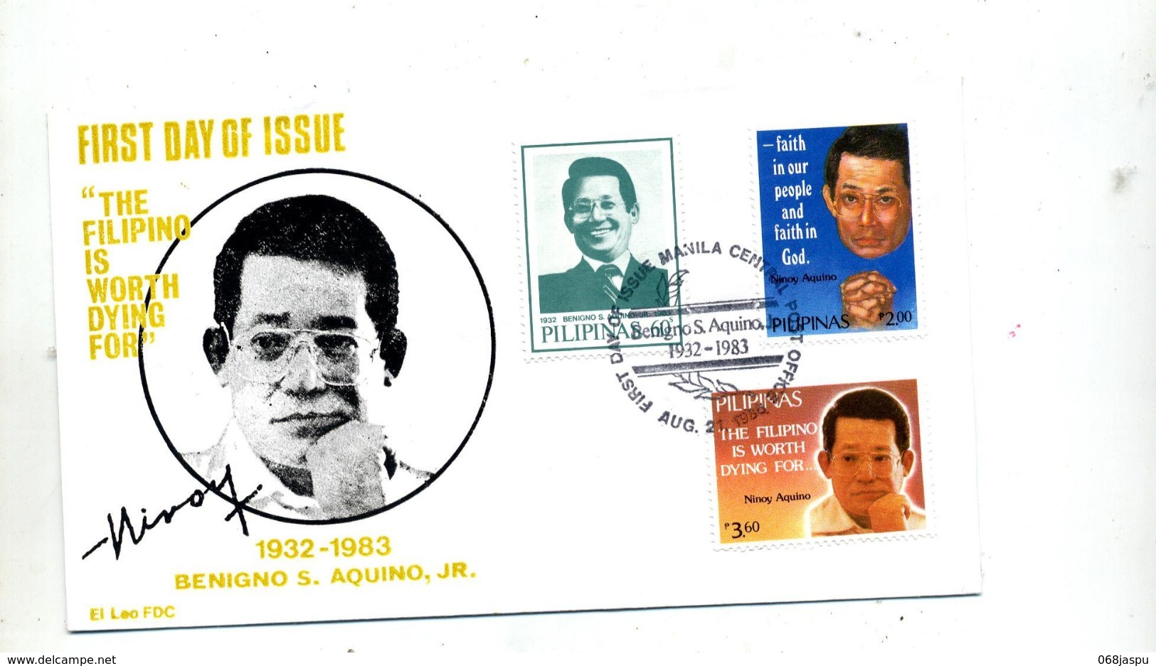 Lettre Fdc 1983 Aquino - Philippines