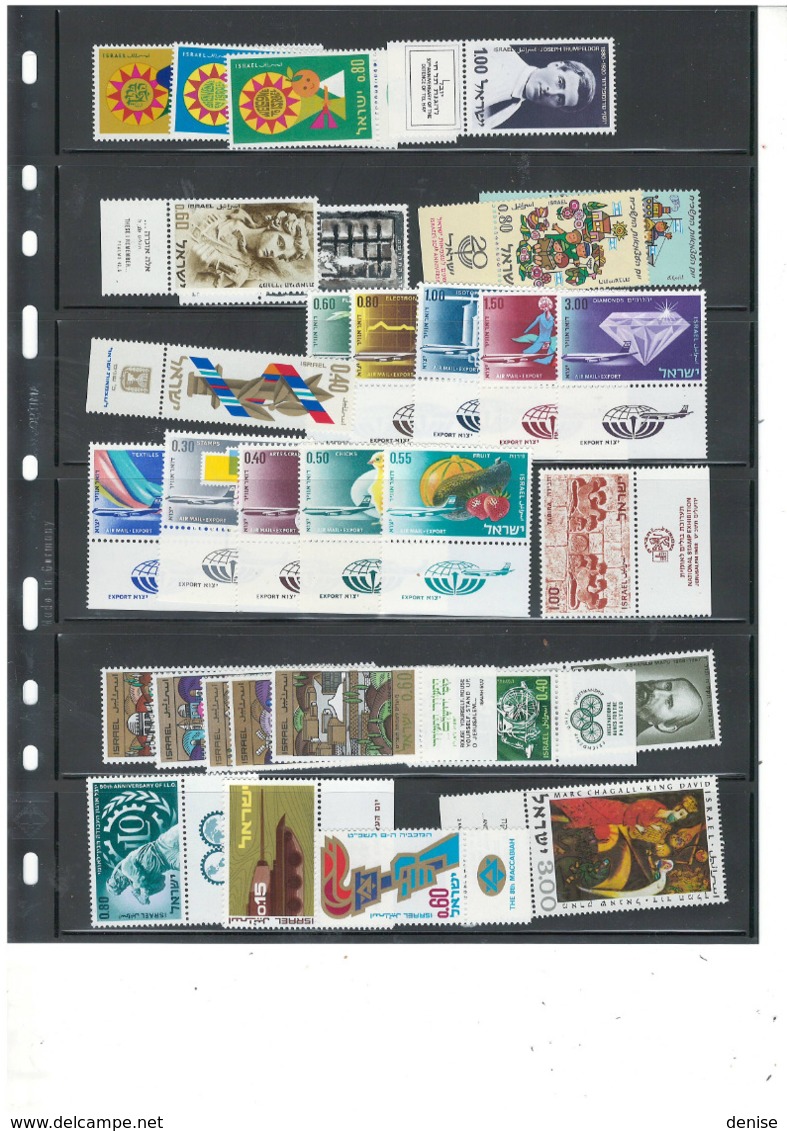 Israel - Grosse Collection En Album - Timbres Avec Tabs , Blocs , Carnets , Feuilles Etc...premiere Partie - Collections, Lots & Séries