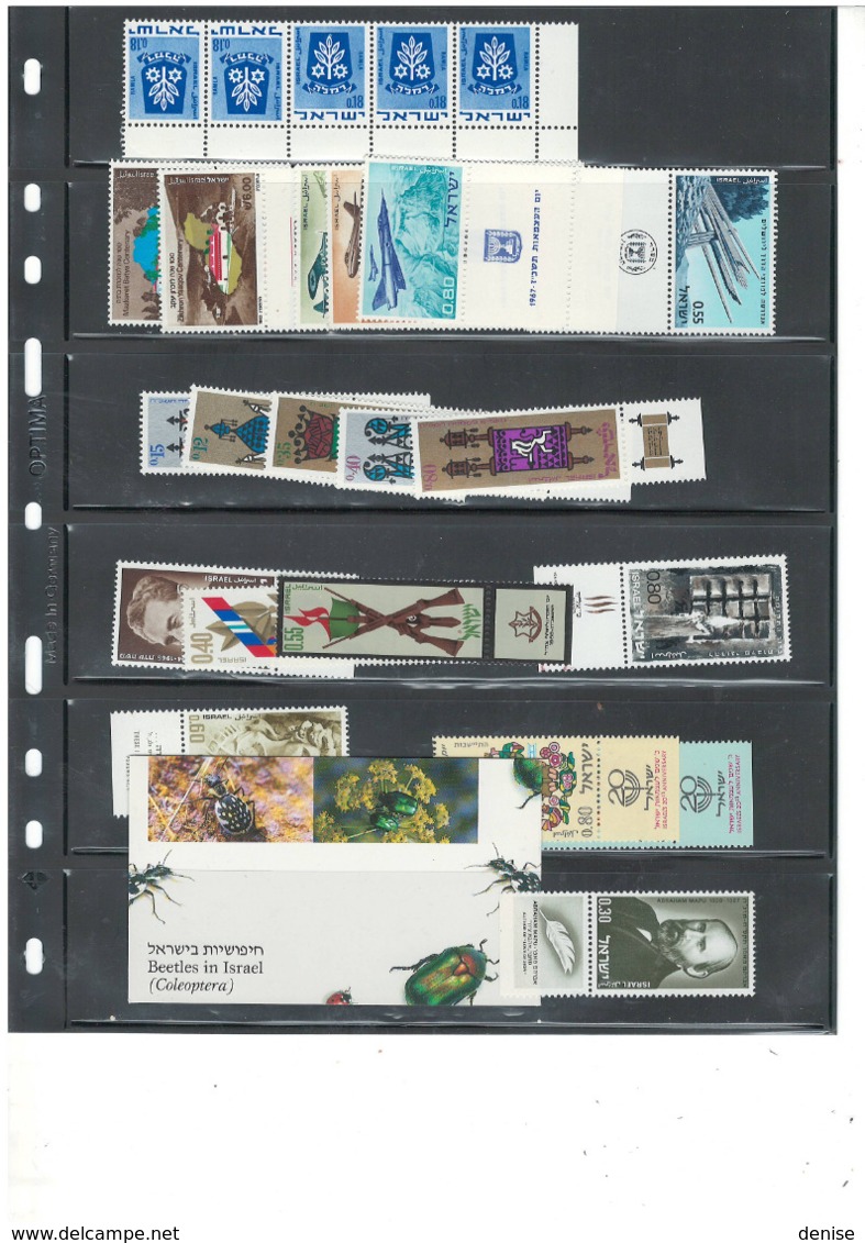 Israel - Grosse Collection en album - Timbres avec tabs , Blocs , carnets , Feuilles etc...premiere partie