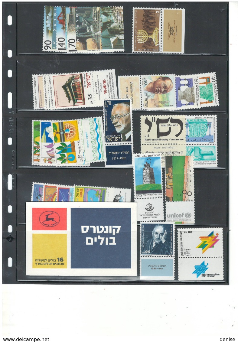 Israel - Grosse Collection en album - Timbres avec tabs , Blocs , carnets , Feuilles etc...premiere partie