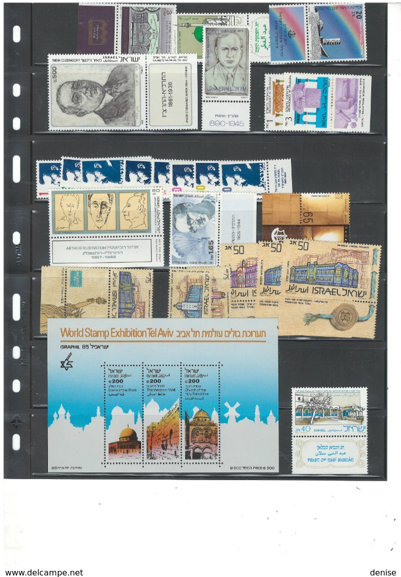 Israel - Grosse Collection en album - Timbres avec tabs , Blocs , carnets , Feuilles etc...premiere partie