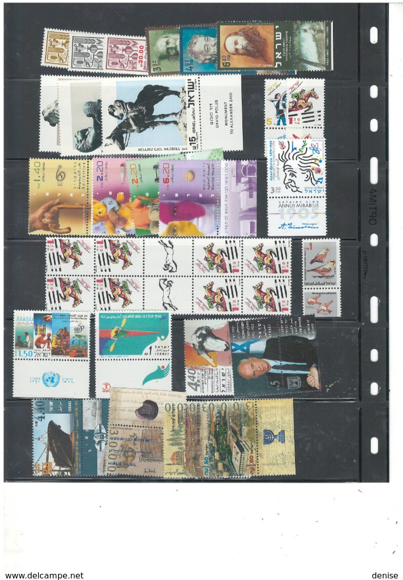 Israel - Grosse Collection en album - Timbres avec tabs , Blocs , carnets , Feuilles etc...premiere partie