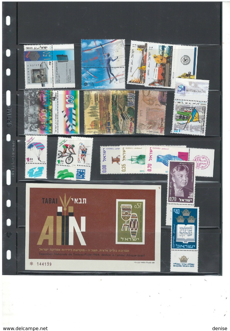 Israel - Grosse Collection en album - Timbres avec tabs , Blocs , carnets , Feuilles etc...premiere partie