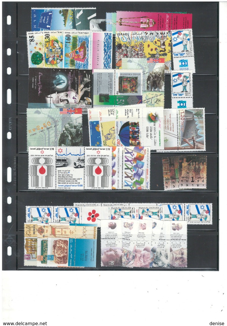 Israel - Grosse Collection en album - Timbres avec tabs , Blocs , carnets , Feuilles etc...premiere partie