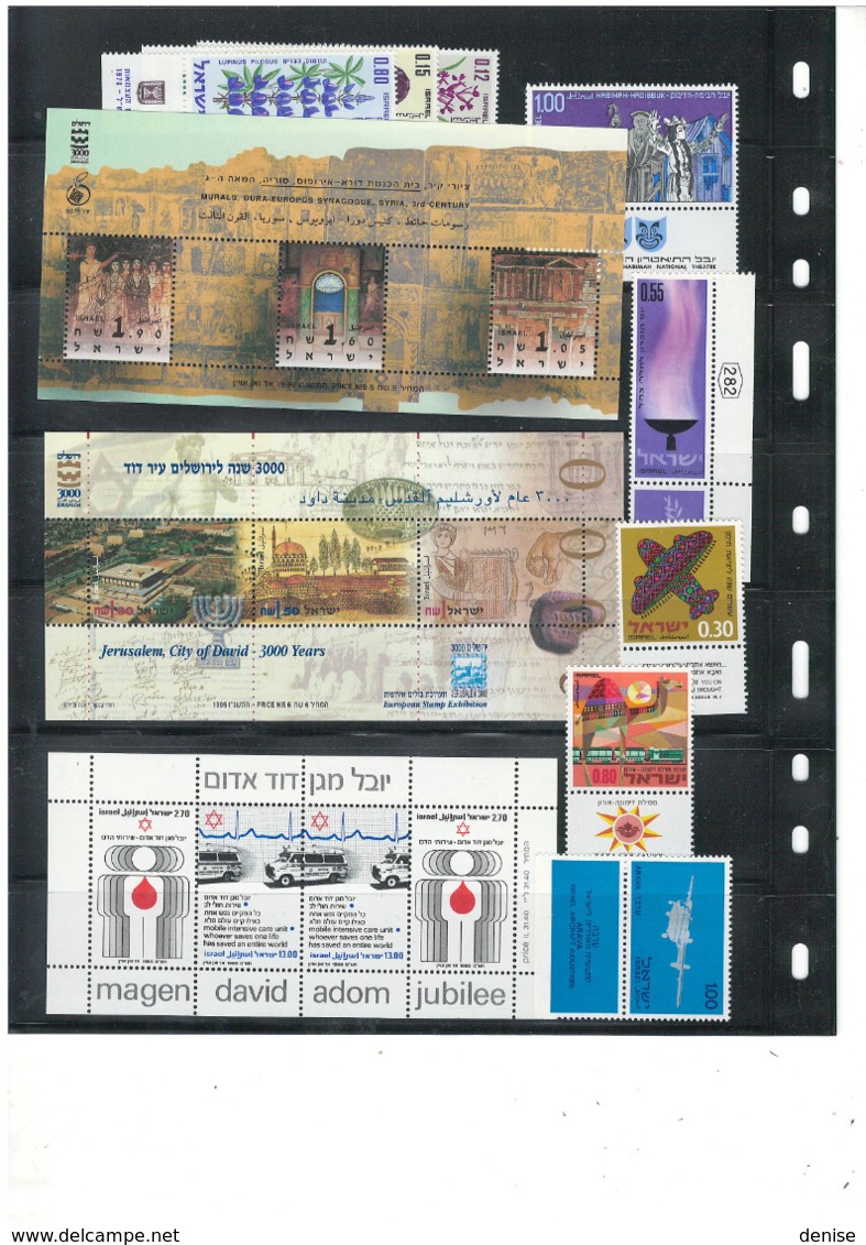 Israel - Grosse Collection en album - Timbres avec tabs , Blocs , carnets , Feuilles etc...premiere partie