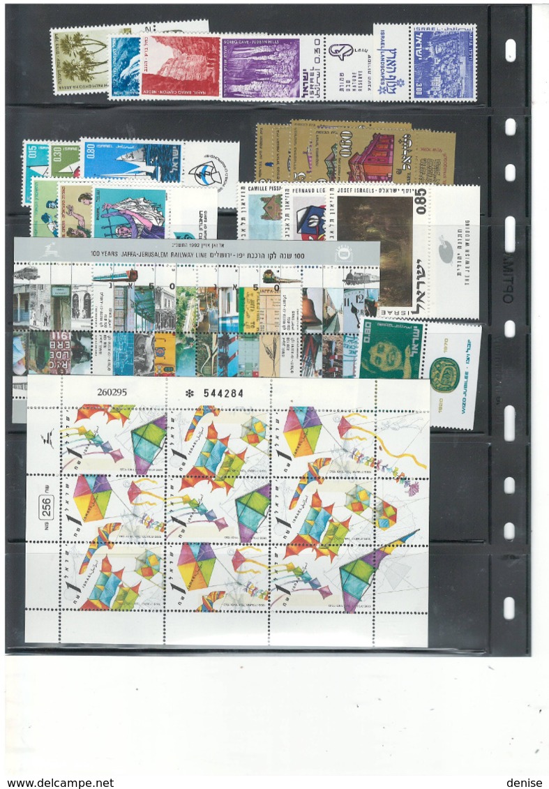 Israel - Grosse Collection en album - Timbres avec tabs , Blocs , carnets , Feuilles etc...premiere partie