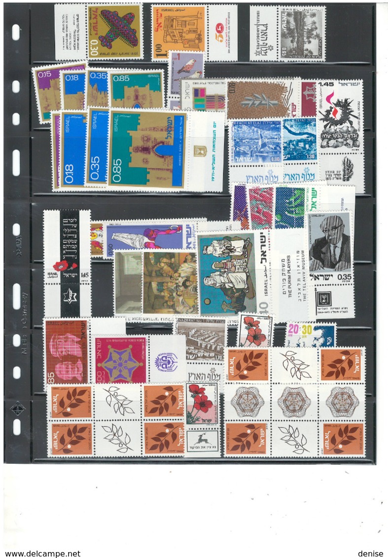 Israel - Grosse Collection en album - Timbres avec tabs , Blocs , carnets , Feuilles etc...premiere partie