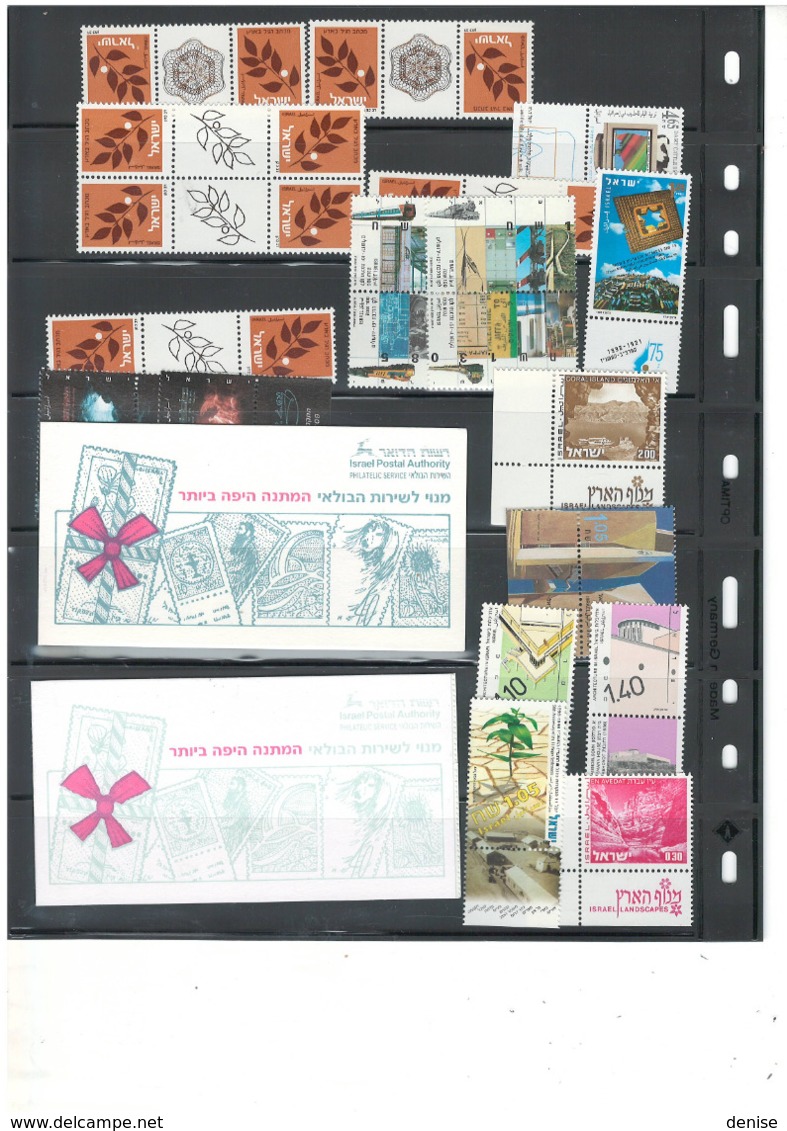 Israel - Grosse Collection en album - Timbres avec tabs , Blocs , carnets , Feuilles etc...premiere partie