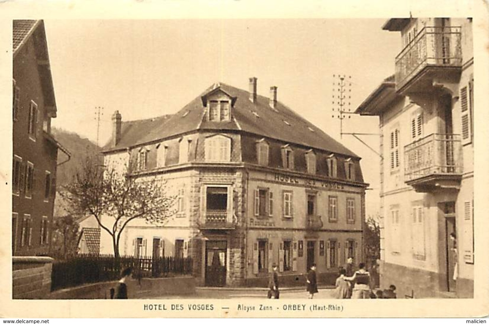 - Haut Rhin -ref-A671- Orbey - Hotel Des Vosges - Aloyse Zann - Hotels - Edit. Gassmann - Soultz - Carte Bon Etat - - Orbey