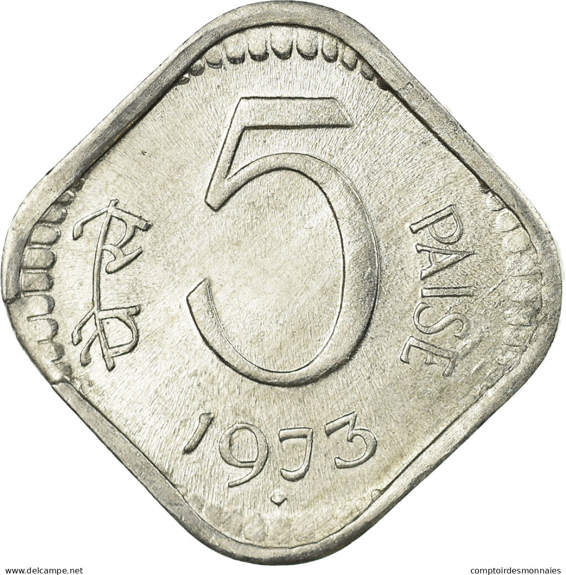 Monnaie, INDIA-REPUBLIC, 5 Paise, 1973, TTB, Aluminium, KM:18.6 - Inde