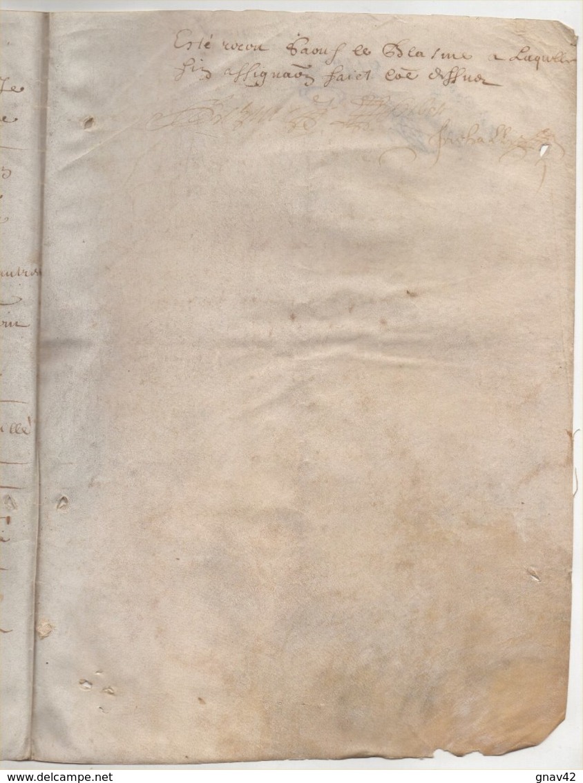 Parchemin Normandie 1670 Aveu  à François De Monsures D'Auvilliers - Manuscrits