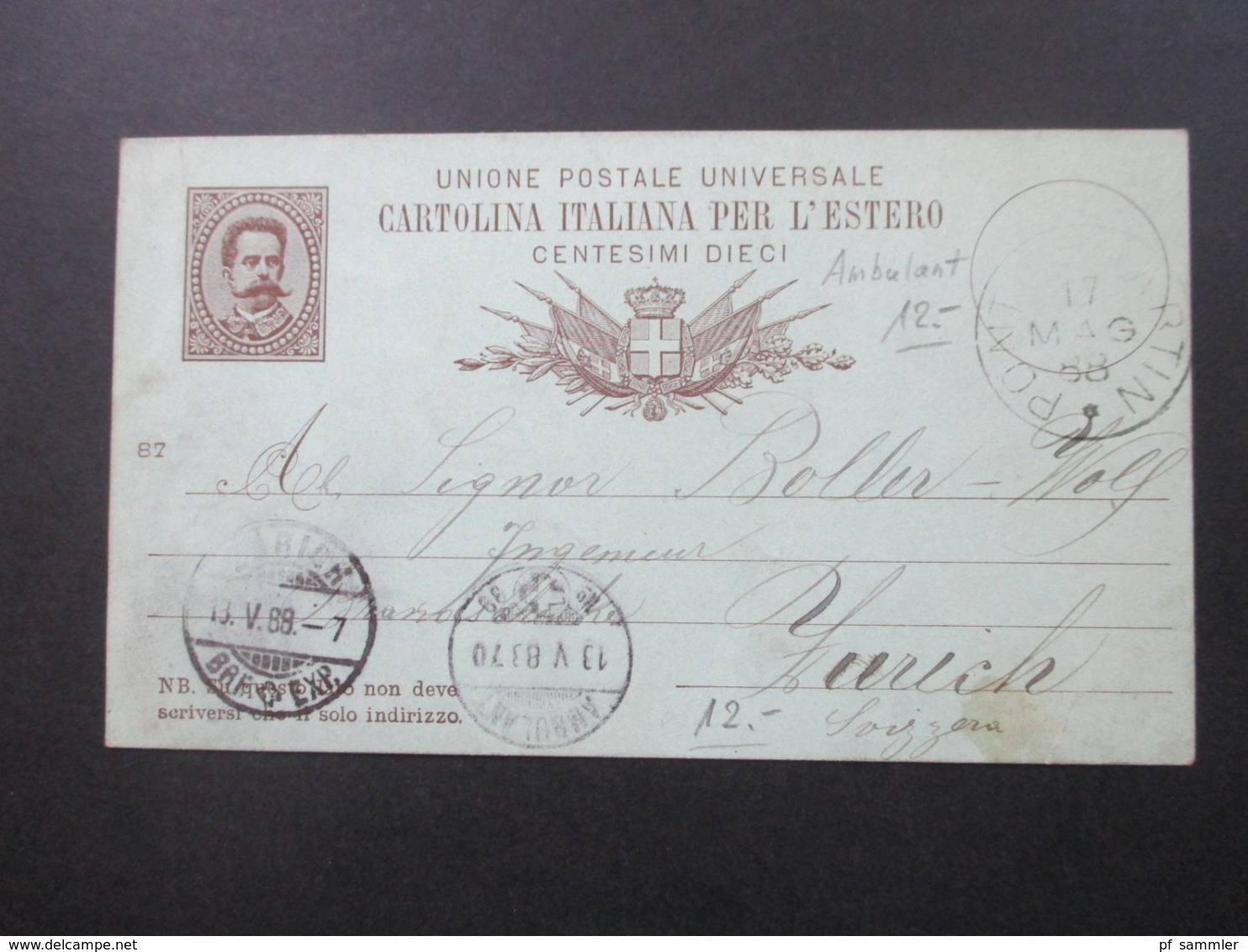 Italien 1885 - 1983 Ganzsachen Posten mit 40 Stück / viele alte!! Auch Zensurstempel. Fast alle ins Ausland / Schweiz.