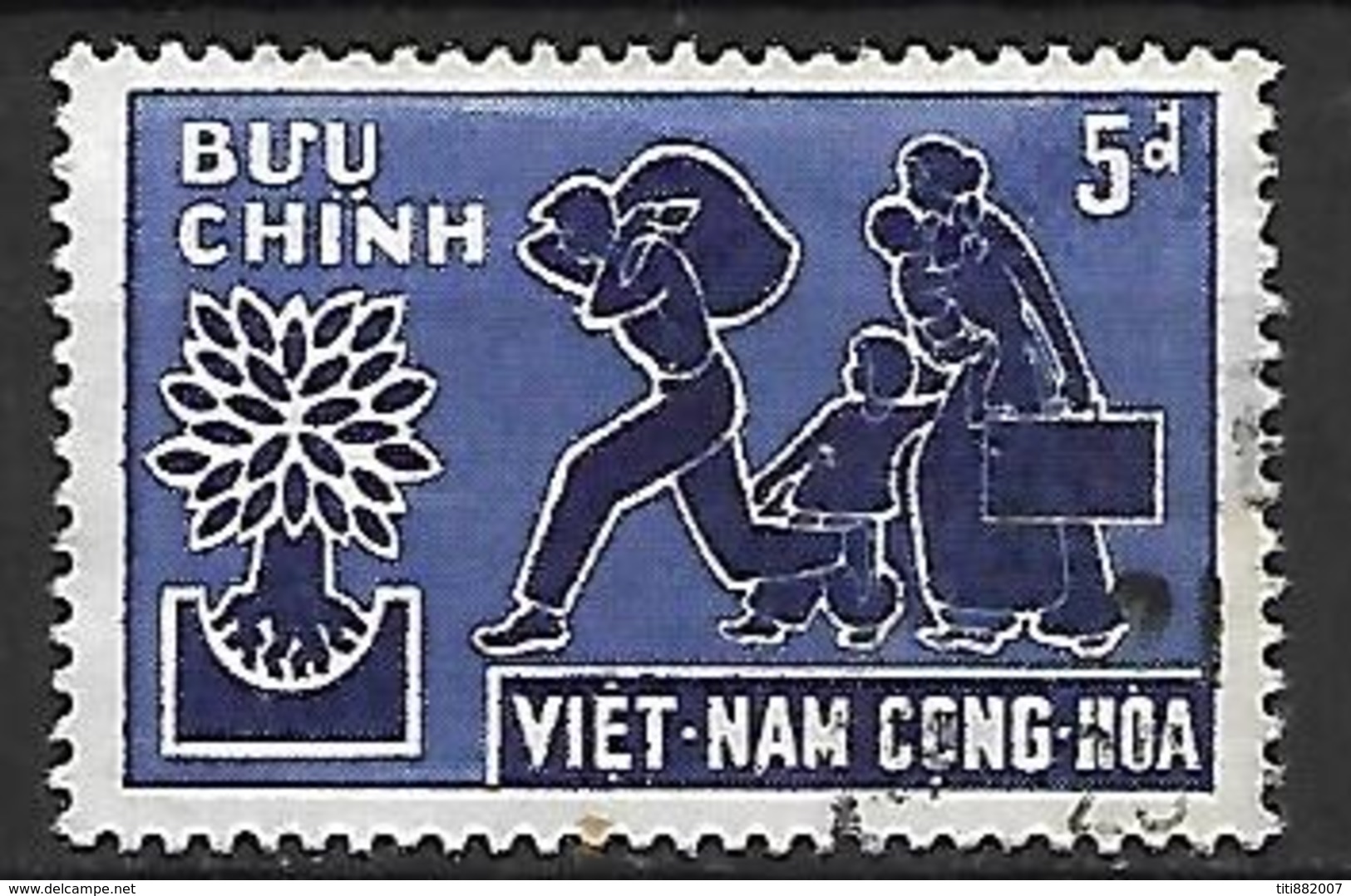 VIET-NAM  Du SUD   -   1960 .  Y&T N° 137 Oblitéré.   Réfugiés - Viêt-Nam