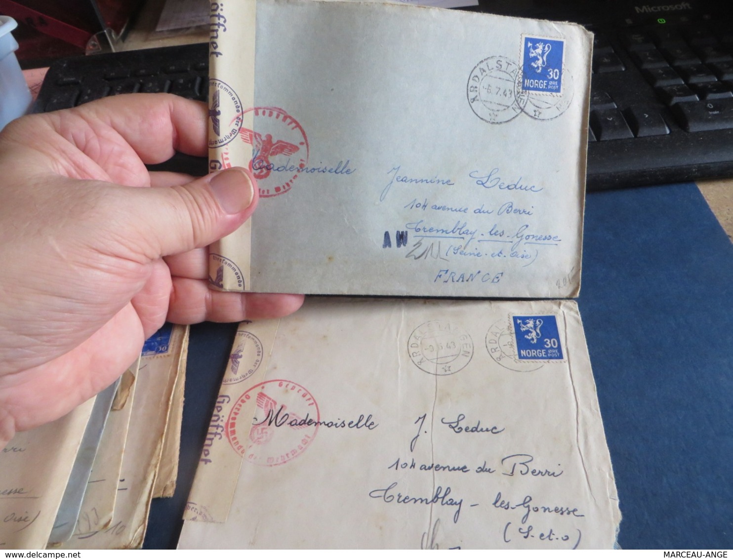 LOT D'ENVIRON 10 lettres de CENSURE 1939/1945 et assimilées guerre ,certaines avec contenue