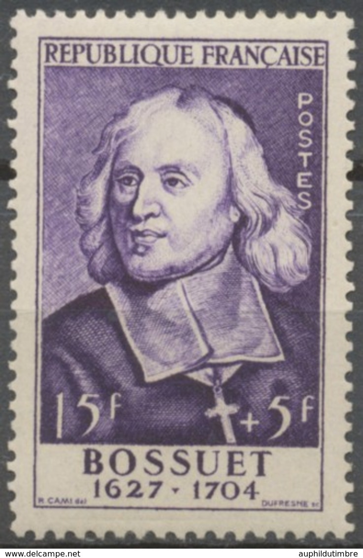 Célébrités Du XIIIe Au XXe. Jacques-Bénigne Bossuet. 250° Anniversaire De Sa Mort 15f. + 5f. Violet. Neuf Luxe ** Y990 - Neufs