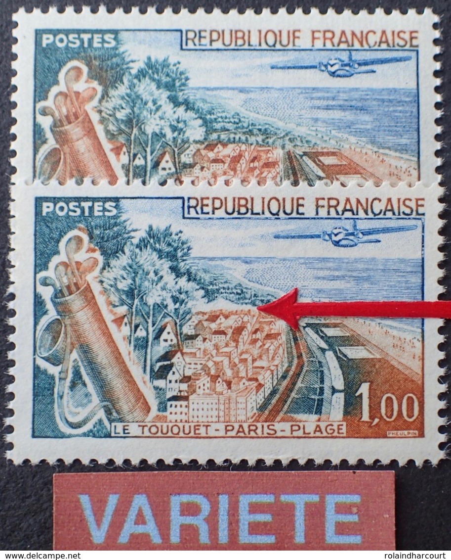 R1591/435 - 1962 - LE TOUQUET PARIS PLAGE - N°1355 NEUF** - VARIETE ➤➤➤ Neige Sur Les Toits - Neufs