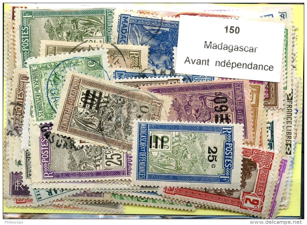 150 Timbres Madagascar Avant Independance - Other & Unclassified