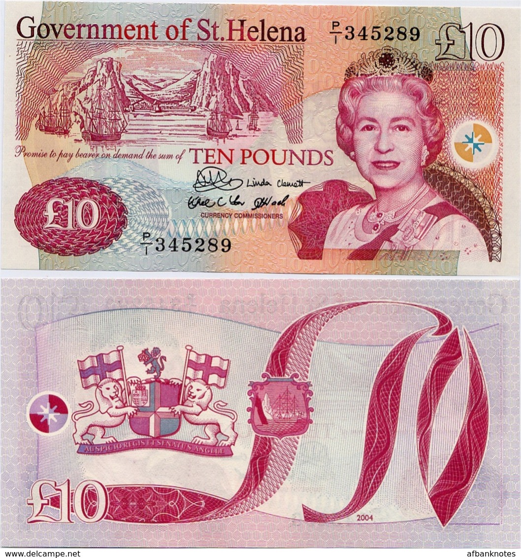 SAINT HELENA        10 Pounds        P-12a        2004         UNC - Saint Helena Island